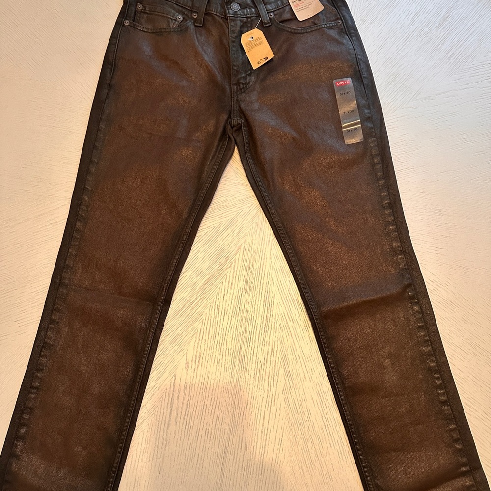 Levis 511 Coated Moto Jeans Waxed Bikercore 31x30 NWT - Picture 9 of 12